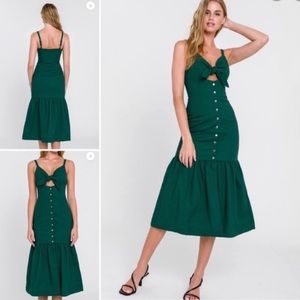 Endless Rose Mermaid Midi Sleeveless Dress Green